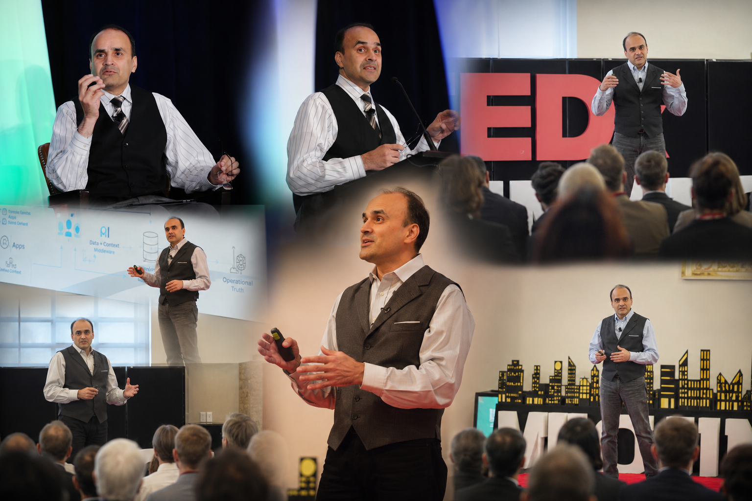 Shahid N. Shah speaking across TEDx, HealthIMPACT, and industry stages